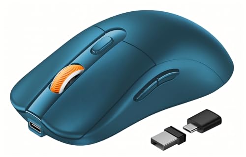 ProtoArc Bluetooth Wireless Mouse, USB C Mouse, EM15 Rechargeable Lightweight Portable Type C Wireless Mice for Laptop, Tablet, PC, Windows, Mac OS-Blue - color: Blue
