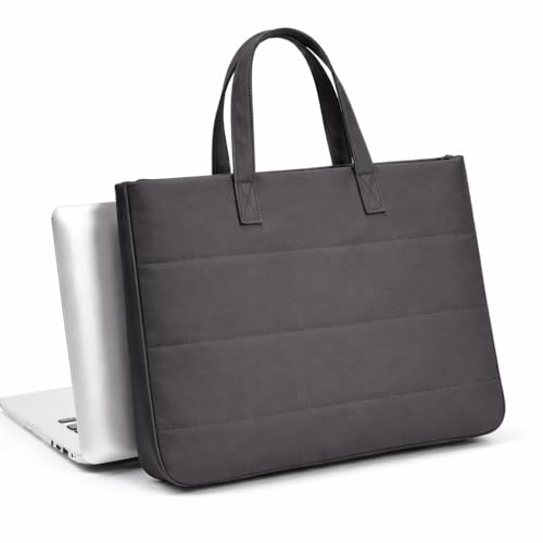 14 Inch Laptop Bag, Water-Repellent Fabric, Compatible with MacBook Pro 14 Inch, MacBook Air, Lightweight Laptop Case for Work, Travel, Study, Dark Brown - color: Dark Brown, size: 13-14inch