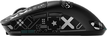 ATTACK SHARK Mouse Anti Slip Grip Tape for X3 Wireless Gaming Mouse - Black | Pre-Cut Universal Tape, Skins, Sweat Resistant, Elastics Refined Side Grips, Ultra-thin 0.5mm (0.02in) for Computer Mouse - color: Black & White