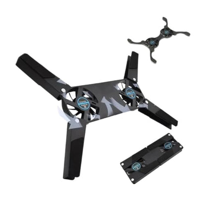 Portable Folded Laptop Cooling Stand with 2 Heatsinks, Suitable for 7-15 Inch Notebooks,