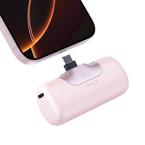 iWALK Portable Charger 5500mAh Next-Gen Small Power Bank 22.5W Fast Charging Battery USB-C Portable Phone Charger for iPhone 17/16/15 17 Plus 17 Pro Max iPad, Samsung Galaxy S25 S24 S23 Android, Pink - color: Pink