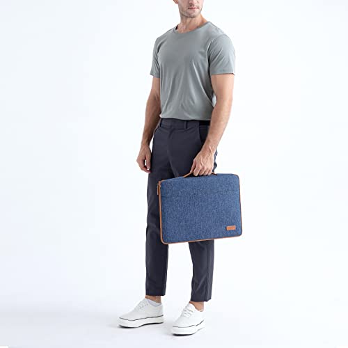 DOMISO 16 inch Laptop Sleeve Protective Case Cover Compatible with 16 16+ inch HP Dell ASUS Lenovo Chromebook,Waterproof Computer Cases Bag with Handle,Blue - color: Blue, size: 16"