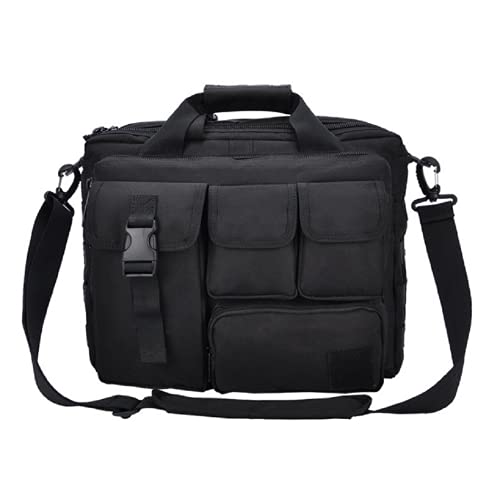 Jaegvida Tactical Briefcases for Men Laptop Bag 14/15.6 Inch Messenger Bag Tablet Shoulder Carrying Case for 14'' and 15.6" - color: Classical Black