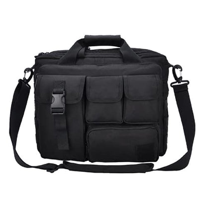 Jaegvida Tactical Briefcases for Men Laptop Bag 14/15.6 Inch Messenger Bag Tablet Shoulder Carrying Case for 14'' and 15.6" - color: Classical Black