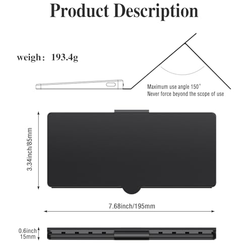 Universal Wireless Keyboards Portable Mini Keyboard with Any-Angle Stand | Dual-Device Computer Keyboards Rechargeable Travel Bluetooth Keyboard for iPad/iPhone/Tablet/Laptop&Android/Windows/iOS,Black - color: Black