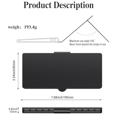 Universal Wireless Keyboards Portable Mini Keyboard with Any-Angle Stand | Dual-Device Computer Keyboards Rechargeable Travel Bluetooth Keyboard for iPad/iPhone/Tablet/Laptop&Android/Windows/iOS,Black - color: Black