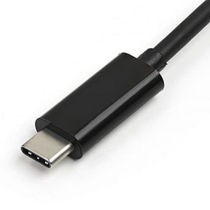 StarTech 4-Port USB-C Hub 5Gbps with 4x USB-A, USB Powered (HB30C4AB) | Portable USB 3.0 port expander, Built-in USB-C cable, Thunderbolt 3 data compatible, Driverless, No external power - color: Black, style: Standard