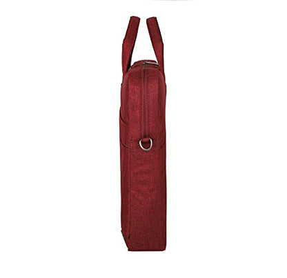 Multifunctional Briefcase,Muti-Pockets Laptop Case Bag For 15.6 inch-16 inch Laptop Computer - color: Wine Red