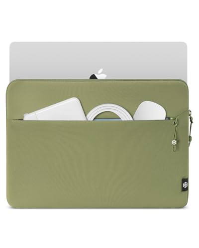 Sanctum 13" Laptop Sleeve 360° Protective Shockproof Waterproof Case for MacBook Air/Pro, Neo A3404,Slim Travel Bag with Pocket Avocado Green - color: Avocado Green, size: 13-inch for New MacBook Air & Pro &Neo