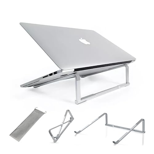 Portable Laptop Stand for 13"-18" Laptops, Anti-Slip Aluminium, Ideal for Gamers & Power Users