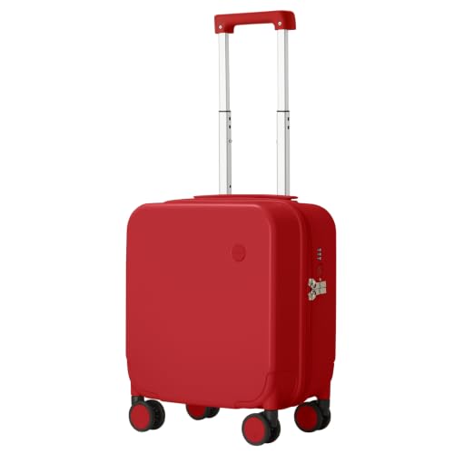 mixi 14 Inch Underseat Luggage Carry on Suitcase Free Boarding Personal Item Suitcases with Spinner Wheels Hardshell Lightweight PC for Short Travel, Red - color: Red, size: 14in Underseat