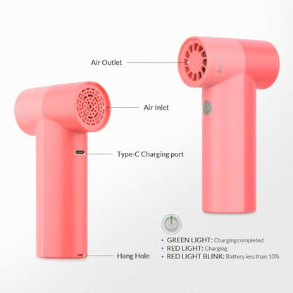 Bestrip Compressed Air Duster, 85000RPM Handheld Electric Air Duster, 4 Gears Adjustable Jet Dry Blower for Car Computer Keyboard Cleaning (Cherry Pink)