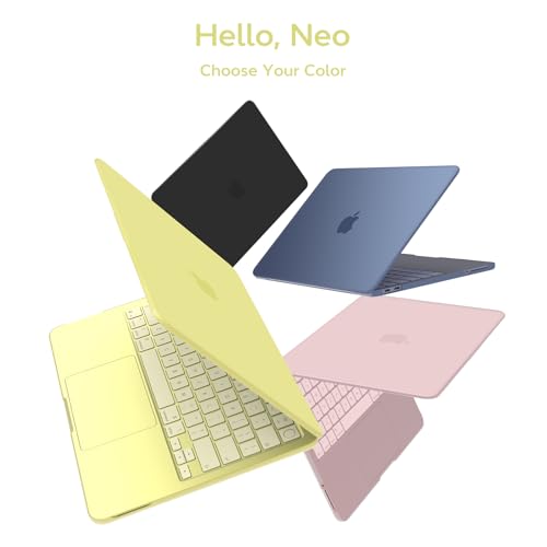 B BELK for MacBook Neo Case 13 inch 2026 Model A3404 A18 Pro, Citrus | Scratch Resistant Matte Plastic Hard Shell Case with Keyboard Cover & Screen Protector for Mac Noe Case, Lightweight, Snap-On - color: Citrus