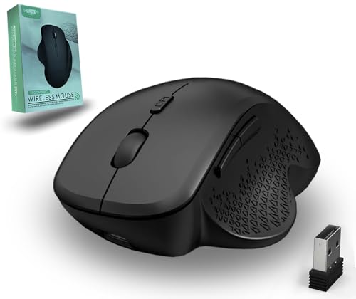 Bluetooth Wireless Mouse, Bluetooth 5.2/3.0 + 2.4 GHz USB Rechargeable Ergonomic Optical Mice, Quiet Click, Multi-Device, Portable 6 Buttons 1600D-PI for Laptop,PC,iPad,Mac,Tablet,Computer,Surface