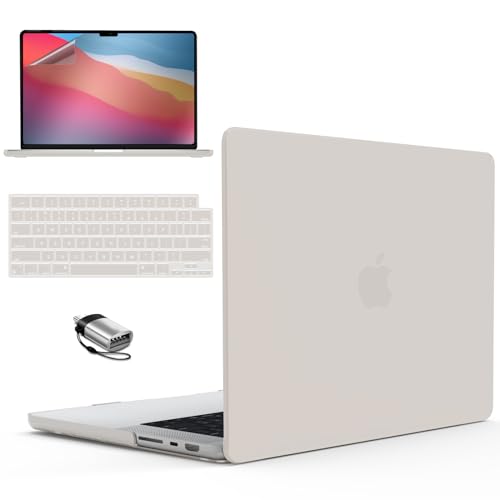 IBENZER Case for MacBook Pro 14 Inch 2026 2025 2024 2023 2022 M5 M4 M3 M2 M1 A3434 A3112 A3185 A3401 A2918 A2992 A2779 A2442 Pro/Max,Hardshell& KeyboardCover & ScreenFilm&Type-C,RockyGray,T14RKGY+2TC - color: Rocky Gray