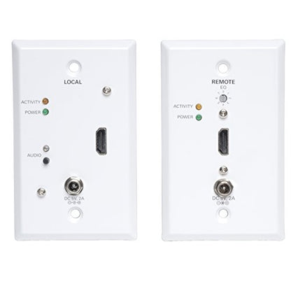 TRIPP LITE HDMI Over Cat5 / Cat6 Extender, Extended Range Wallplate Transmitter and Receiver for Video and Audio 1920x1200 1080p at 60Hz (B126-1A1-WP) - style: Extended Range HDMI Wall Plate