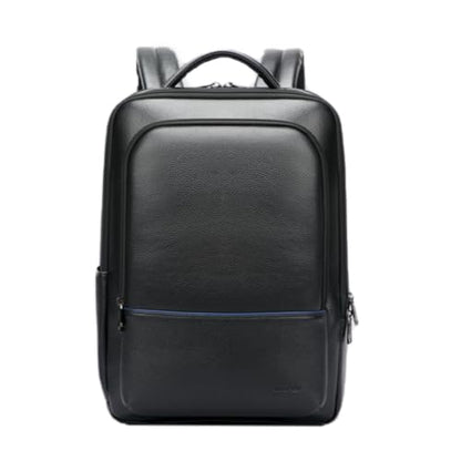 BOPai Genuine Leather Backpack for Men Multi-Function 15.6 inch Laptop Premium Executive Business Travel Friendly Smart Rucksack Anti Theft Large Capacity Office Classic Black - color: Black3