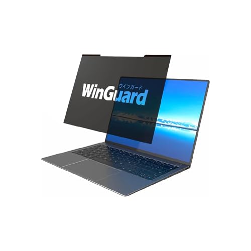 UNIQSTYLE-WinGuard Magnetic Laptop Privacy Screen 14 inch for 16:9, Removable Anti Glare Blue Light Filter Protector, Widescreen Notebook Computer Monitor Security Shield for Windows