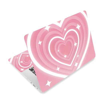 Laptop Skin Sticker Decal PVC Vinyl Sticker Notebook PC Protector Waterproof Scratch Resistant Laptop Skin for 12.1 13 13.3 13.6 14 15 15.3 16 Inch Pink Heart Style - color: Pink Heart