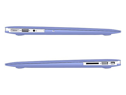 UESWILL Smooth Matte Hard Shell Case Cover Compatible with MacBook Air 11 inch (Model A1370 / A1465) + Microfibre Cleaning Cloth, Serenity Blue - color: Serenity Blue, size: MacBook Air 11"