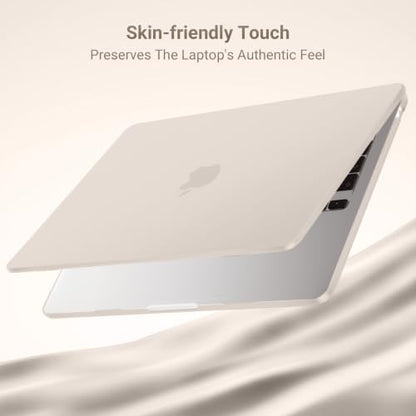 MOSISO Compatible with MacBook Air 13 inch Case M5 M4 M3 M2 2026-2022 | Hard Case&Six Grids Puffy Bag&Keyboard Cover&Webcam Cover&ScreenFilm for MacBook Air 13.6, A3449 A3240 A3113 A2681, Sand - color: Sand