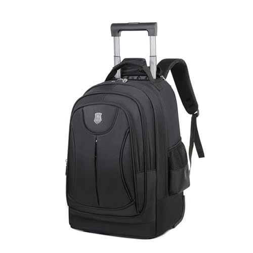 FANDARE Men's Wheeled Business Backpack Rolling Convertible Laptop Carry-On Luggage Mobile Office Case Trolley Handle with Hideaway Strap Daypacks with Wheels for Business Travel Office Commute Black - color: Black