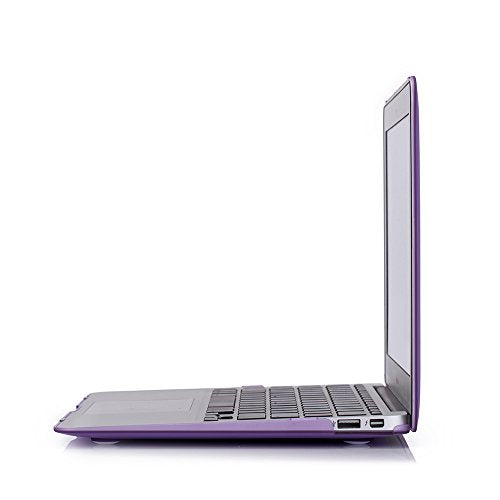 RUBAN Case Compatible with MacBook Air 13 Inch (Models: A1369 & A1466, Older Version 2010-2017 Release), Slim Snap On Hard Shell Protective Cover and Keyboard Cover, Purple - color: Purple