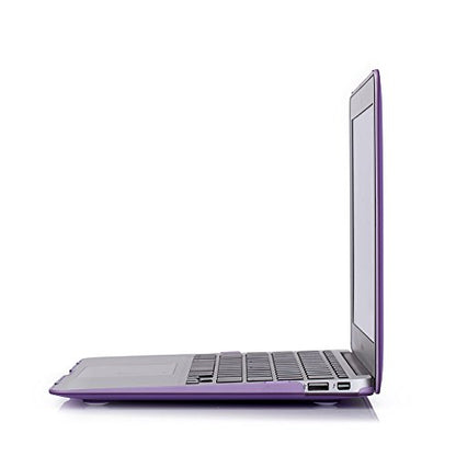 RUBAN Case Compatible with MacBook Air 13 Inch (Models: A1369 & A1466, Older Version 2010-2017 Release), Slim Snap On Hard Shell Protective Cover and Keyboard Cover, Purple - color: Purple