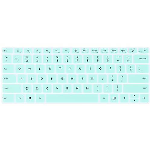 Batianda for Microsoft Surface Laptop 5 4 3 13.5" 15 inch Premium Silicone Ultra Thin Color Waterproof Soft Keyboard Cover Skin,Mint - color: Mint