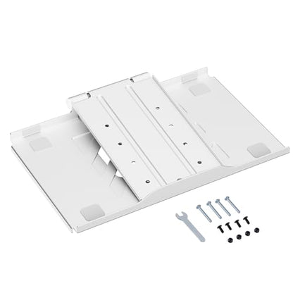 AVLT Adjustable Laptop Tray with Support Fans White (Fan Not Included) | Compatible with VESA 75x75 Monitor Arm - Suitable for Laptops Up to 17Inch Support for 120mm Fan