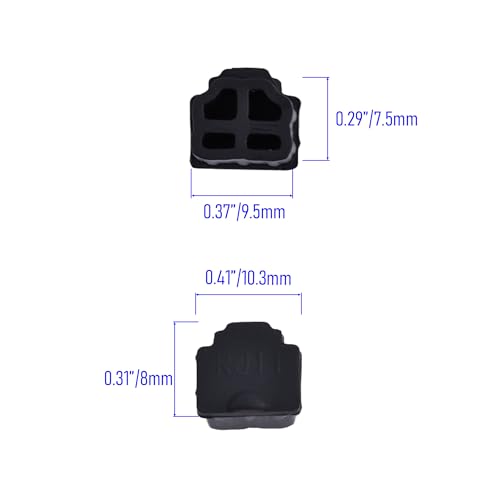 10 PCS RJ11 Port Anti-dust Plugs, Silicone Covers Caps Stoppers, Port Protector for End Computer Digital Socket Printer, 0.37 x 0.3 (LxW) - size: RJ11/Black/10 PCS