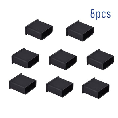 10 PCS USB2.0 Port Anti-dust Plugs, PE Covers Caps Stoppers, Port Protector for PC Computer Laptop Router Network Hub or Other Standard USB 2.0, 0.51 x 0.2 (LxW) - size: USB2.0/Black/10 PCS