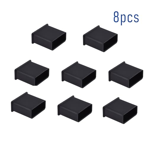 10 PCS USB2.0 Port Anti-dust Plugs, PE Covers Caps Stoppers, Port Protector for PC Computer Laptop Router Network Hub or Other Standard USB 2.0, 0.51 x 0.2 (LxW) - size: USB2.0/Black/10 PCS