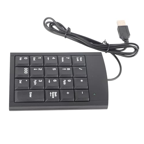 SUNGOOYUE Number Pad Mini USB Numeric Keypad, Portable Ultra Thin 19 Keys Plug and Play Keyboard for Laptop Desktop Computer