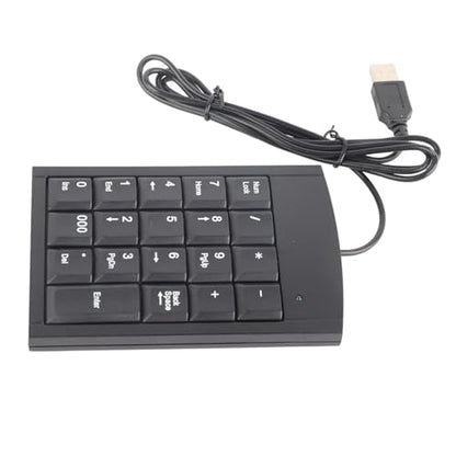 SUNGOOYUE Number Pad Mini USB Numeric Keypad, Portable Ultra Thin 19 Keys Plug and Play Keyboard for Laptop Desktop Computer