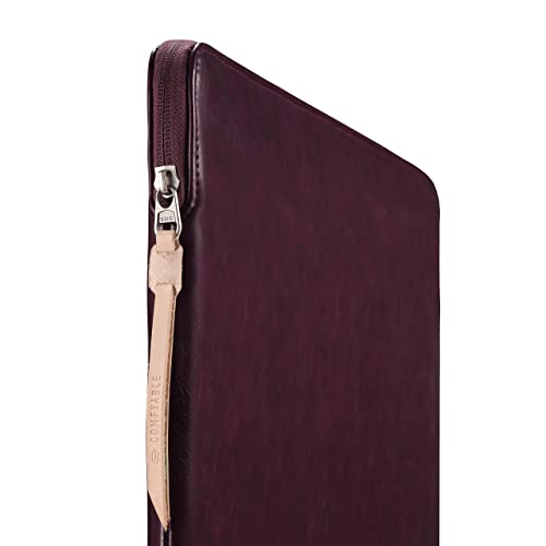 Comfyable Slim Protective Laptop Sleeve, PU Leather Bag Compatible with 15" MacBook Air (Snug Fit) M5 & 14" MacBook Pro M5 Pro/Max 2026 (Loose Fit), Berry Brown - color: Berry Brown, size: Snug Fit for MacBook Air 15-in