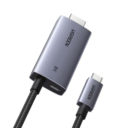 UGREEN USB C to HDMI Cable with 140W PD Fast Charging 8K@60Hz, 6.6FT | 4K@240Hz,Unidirectional,Plug & Play,Compatible iPhone 17 Pro Max SteamDeck MacBook iPad Galaxy S26 XPS for Gaming TV Monitor