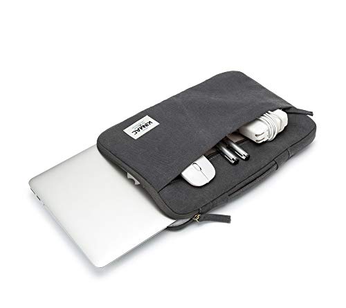 Kinmac 360° Heavy Duty Protective Laptop Sleeve Case Bag Cover with Handle for MacBook Air 13 inch,iPad Pro 13 inch and 13.3 inch HP,Dell,Lenovo,Asus,Acer Laptop (Grey Canvas) - color: Grey, size: 12 inch-13.3 inch