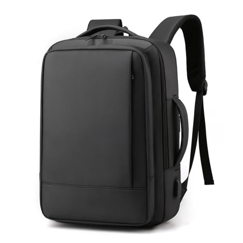 Expandable Business Laptop Backpack with USB Charging Port, Water Resistant Travel Work Bag for Men Women Fits 15.6 Inch Laptop (1) - color: 1
