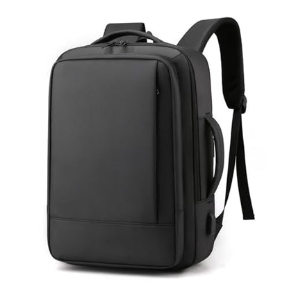 Expandable Business Laptop Backpack with USB Charging Port, Water Resistant Travel Work Bag for Men Women Fits 15.6 Inch Laptop (1) - color: 1