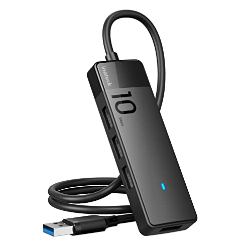 Inateck USB Hub with 4 USB A Ports, USB 3.2 Gen 2 Speed, 1.6 ft Cable, HB2025A - size: USB A TO 4A, style: With 1.6ft cable