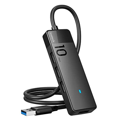 Inateck USB Hub with 4 USB A Ports, USB 3.2 Gen 2 Speed, 1.6 ft Cable, HB2025A - size: USB A TO 4A, style: With 1.6ft cable