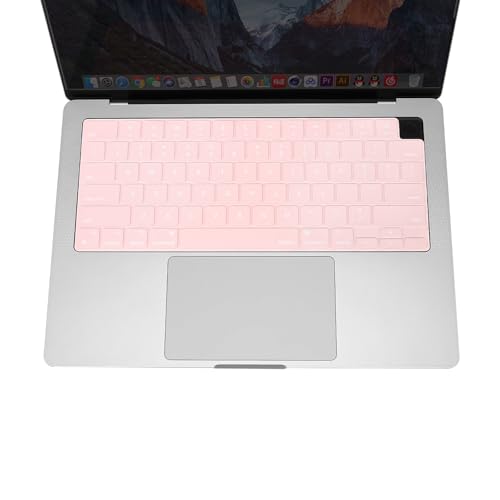 MOSISO Keyboard Cover with Solid Texture, Laptop keyboard Cover | Compatible with MacBook Air 15 inch M3 A3114 M2 A2941/Air 13.6 A3113 A2681/Pro 14/16 M4 M3 M2 M1 - color: Baby Pink
