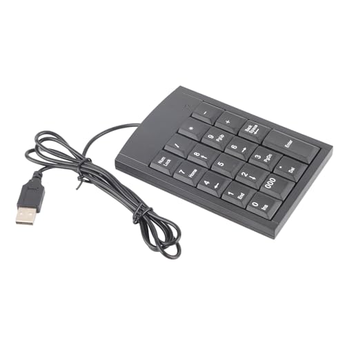 SUNGOOYUE Number Pad Mini USB Numeric Keypad, Portable Ultra Thin 19 Keys Plug and Play Keyboard for Laptop Desktop Computer