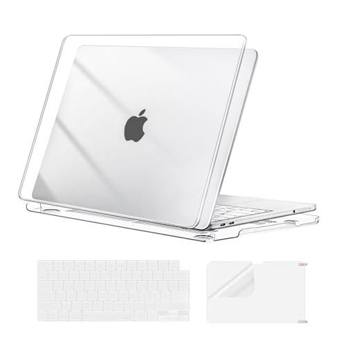 MOSISO Compatible with MacBook Neo Case 13 inch 2026 A3404 A18 Pro Chip | Ultra-thin Protective Crystal Hard Shell Case&Keyboard Cover&Screen Protector, Clear - color: Clear