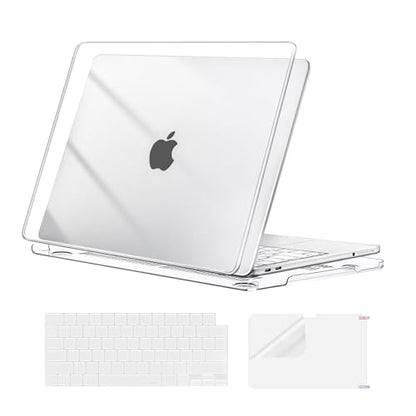 MOSISO Compatible with MacBook Neo Case 13 inch 2026 A3404 A18 Pro Chip | Ultra-thin Protective Crystal Hard Shell Case&Keyboard Cover&Screen Protector, Clear - color: Clear