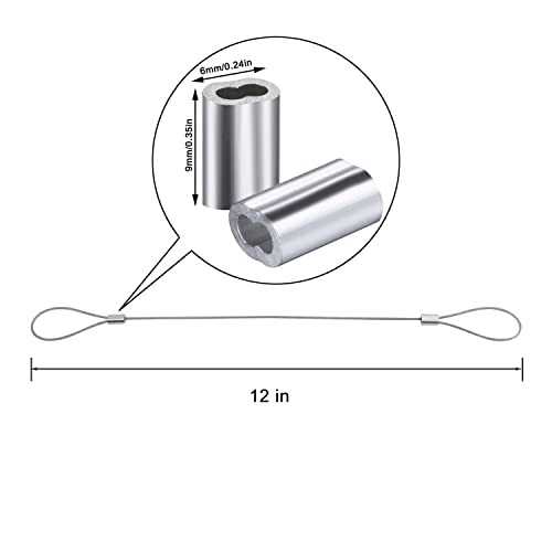 5 Pack Adjustable Cable Tether Universal Computer Adapter Lock Kit DIY Kit Stainless Steel wiht Nylon Coat Tether Computers/Dongles/HDMI/VGA/DP/Mac Adapter - size: 5