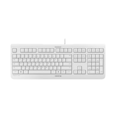 Cherry KC 1000, Wired Keyboard with Number Pad for PC/Laptop, Plug & Play (USB-A Connection), Slim Design, Whisper Quiet Typing, 4 Hot Keys, QWERTY, Pale Gray - color: Pale Gray
