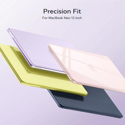 B BELK for MacBook Neo Case 13 inch 2026 Release A3404, Crystal Purple | Scratch Resistant Protective Hard Shell for Mac Neo Case with Keyboard Cover & Screen Protector, Lightweight, Easy Snap-On - color: Crystal Purple