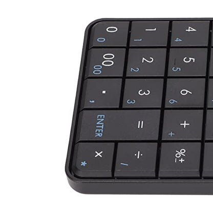 Focket Number Pad, 2.4GHz Wireless Numeric Keypad, Solar Powered Ergonomic 29 Keys USB Number Pad with Plug and Play Portable Design for Laptop PC Desktop Computer